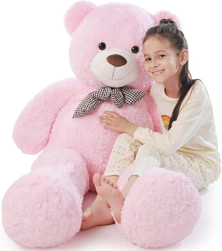 Big pink teddy bear 4ft - bear,