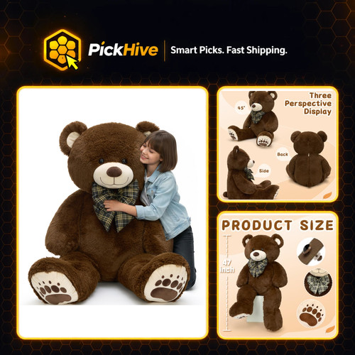 Giant 4ft dark brown stuffed - 4ft,